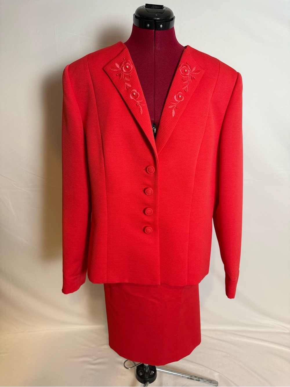 Tahari ASL Skirt Suit Women’s Size 18 Orange 2-Piece Suit Blazer & Skirt